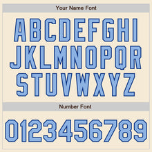 Load image into Gallery viewer, Custom Cream Light Blue-Royal Authentic Baseball Jersey