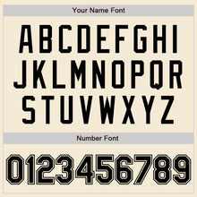 Load image into Gallery viewer, Custom Cream Black Authentic Baseball Jersey