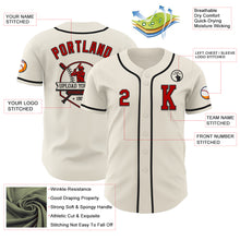 Load image into Gallery viewer, Custom Cream Red-Black Authentic Baseball Jersey