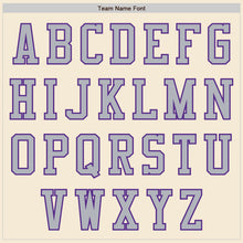 Load image into Gallery viewer, Custom Cream Gray-Purple Authentic Baseball Jersey