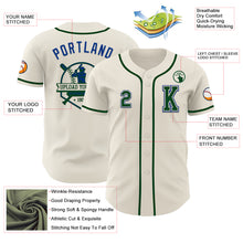 Load image into Gallery viewer, Custom Cream Green-Royal Authentic Baseball Jersey