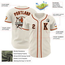 Load image into Gallery viewer, Custom Cream Black-Orange Authentic Baseball Jersey