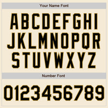 Load image into Gallery viewer, Custom Cream Black-Old Gold Authentic Baseball Jersey