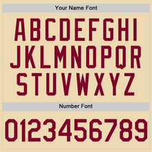 Load image into Gallery viewer, Custom Cream Maroon Authentic Throwback Basketball Jersey