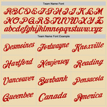 Load image into Gallery viewer, Custom Cream Red Authentic Throwback Basketball Jersey