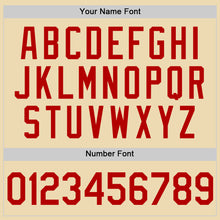 Load image into Gallery viewer, Custom Cream Red Authentic Throwback Basketball Jersey