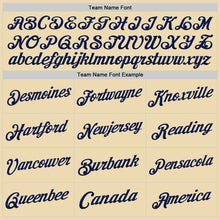 Load image into Gallery viewer, Custom Cream Navy Authentic Throwback Basketball Jersey