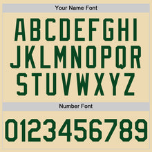 Load image into Gallery viewer, Custom Cream Green Authentic Throwback Basketball Jersey