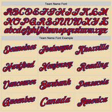 Load image into Gallery viewer, Custom Cream Red-Royal Authentic Throwback Basketball Jersey