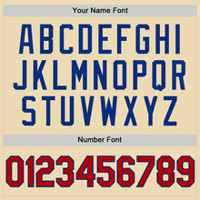 Load image into Gallery viewer, Custom Cream Red-Royal Authentic Throwback Basketball Jersey