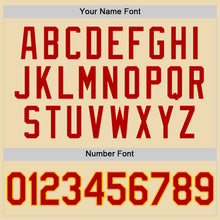 Load image into Gallery viewer, Custom Cream Red-Gold Authentic Throwback Basketball Jersey