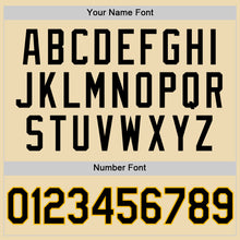 Load image into Gallery viewer, Custom Cream Black-Gold Authentic Throwback Basketball Jersey