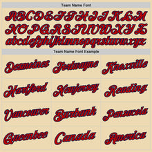 Load image into Gallery viewer, Custom Cream Red Navy-White Authentic Throwback Basketball Jersey