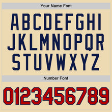 Load image into Gallery viewer, Custom Cream Red Navy-White Authentic Throwback Basketball Jersey