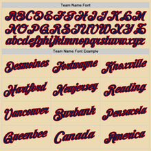 Load image into Gallery viewer, Custom Cream Red-Navy Authentic Throwback Basketball Jersey