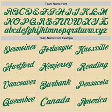 Load image into Gallery viewer, Custom Cream Kelly Green-White Authentic Throwback Basketball Jersey