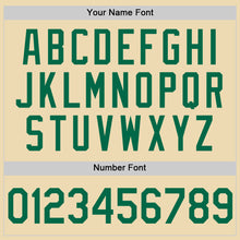 Load image into Gallery viewer, Custom Cream Kelly Green-White Authentic Throwback Basketball Jersey