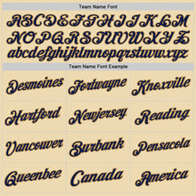 Load image into Gallery viewer, Custom Cream Navy-Old Gold Authentic Throwback Basketball Jersey