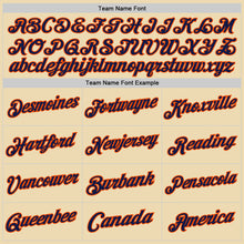 Load image into Gallery viewer, Custom Cream Navy-Orange Authentic Throwback Basketball Jersey