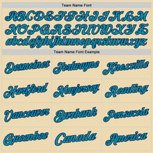 Load image into Gallery viewer, Custom Cream Teal-Navy Authentic Throwback Basketball Jersey