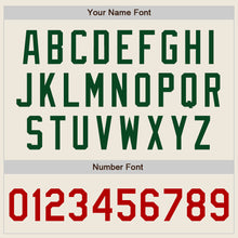 Load image into Gallery viewer, Custom Cream Red-Green Authentic Baseball Jersey