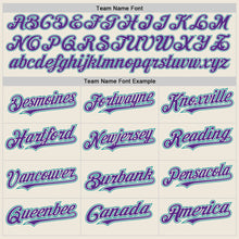 Load image into Gallery viewer, Custom Cream Purple-Teal Authentic Baseball Jersey