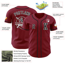 Load image into Gallery viewer, Custom Crimson Black-White Authentic Baseball Jersey