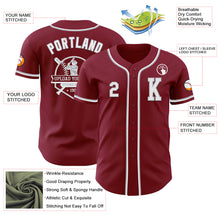 Load image into Gallery viewer, Custom Crimson White-Gray Authentic Baseball Jersey