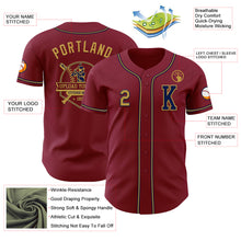 Load image into Gallery viewer, Custom Crimson Old Gold-Navy Authentic Baseball Jersey