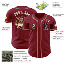 Load image into Gallery viewer, Custom Crimson City Cream-Black Authentic Baseball Jersey