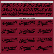 Load image into Gallery viewer, Custom Crimson Black Authentic Baseball Jersey