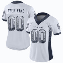 Load image into Gallery viewer, Custom White Navy-Gray Drift Fashion Football Jersey