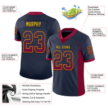 Load image into Gallery viewer, Custom Navy Maroon-Gold Drift Fashion Football Jersey