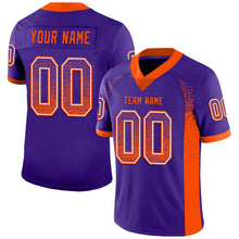 Load image into Gallery viewer, Custom Purple Orange-White Drift Fashion Football Jersey