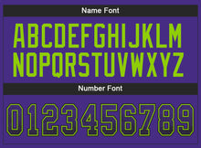Load image into Gallery viewer, Custom Purple Black-Neon Green Drift Fashion Football Jersey