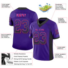 Load image into Gallery viewer, Custom Purple Black-Pink Drift Fashion Football Jersey