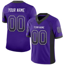 Load image into Gallery viewer, Custom Purple Black-White Drift Fashion Football Jersey