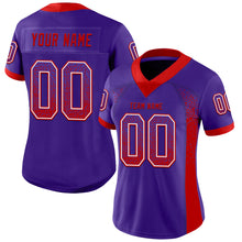 Load image into Gallery viewer, Custom Purple Red-White Drift Fashion Football Jersey