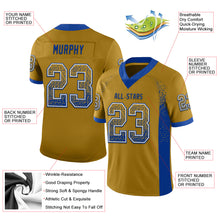 Load image into Gallery viewer, Custom Old Gold Royal-White Drift Fashion Football Jersey