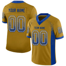 Load image into Gallery viewer, Custom Old Gold Royal-White Drift Fashion Football Jersey
