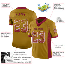 Load image into Gallery viewer, Custom Old Gold Crimson-White Drift Fashion Football Jersey