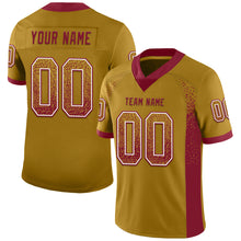 Load image into Gallery viewer, Custom Old Gold Crimson-White Drift Fashion Football Jersey