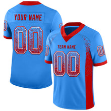 Load image into Gallery viewer, Custom Powder Blue Red-White Drift Fashion Football Jersey