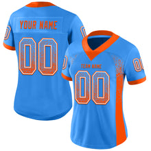 Load image into Gallery viewer, Custom Powder Blue Orange-White Drift Fashion Football Jersey
