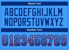 Load image into Gallery viewer, Custom Powder Blue Royal-Red Drift Fashion Football Jersey