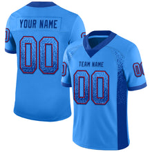 Load image into Gallery viewer, Custom Powder Blue Royal-Red Drift Fashion Football Jersey