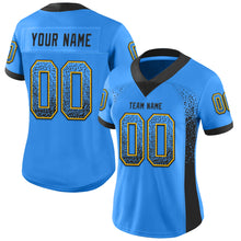 Load image into Gallery viewer, Custom Powder Blue Black-Gold Drift Fashion Football Jersey