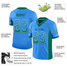 Load image into Gallery viewer, Custom Powder Blue Kelly Green-White Drift Fashion Football Jersey