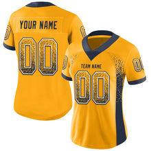 Load image into Gallery viewer, Custom Gold Navy-White Drift Fashion Football Jersey