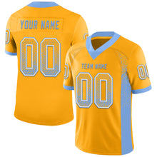 Load image into Gallery viewer, Custom Gold Powder Blue-White Drift Fashion Football Jersey